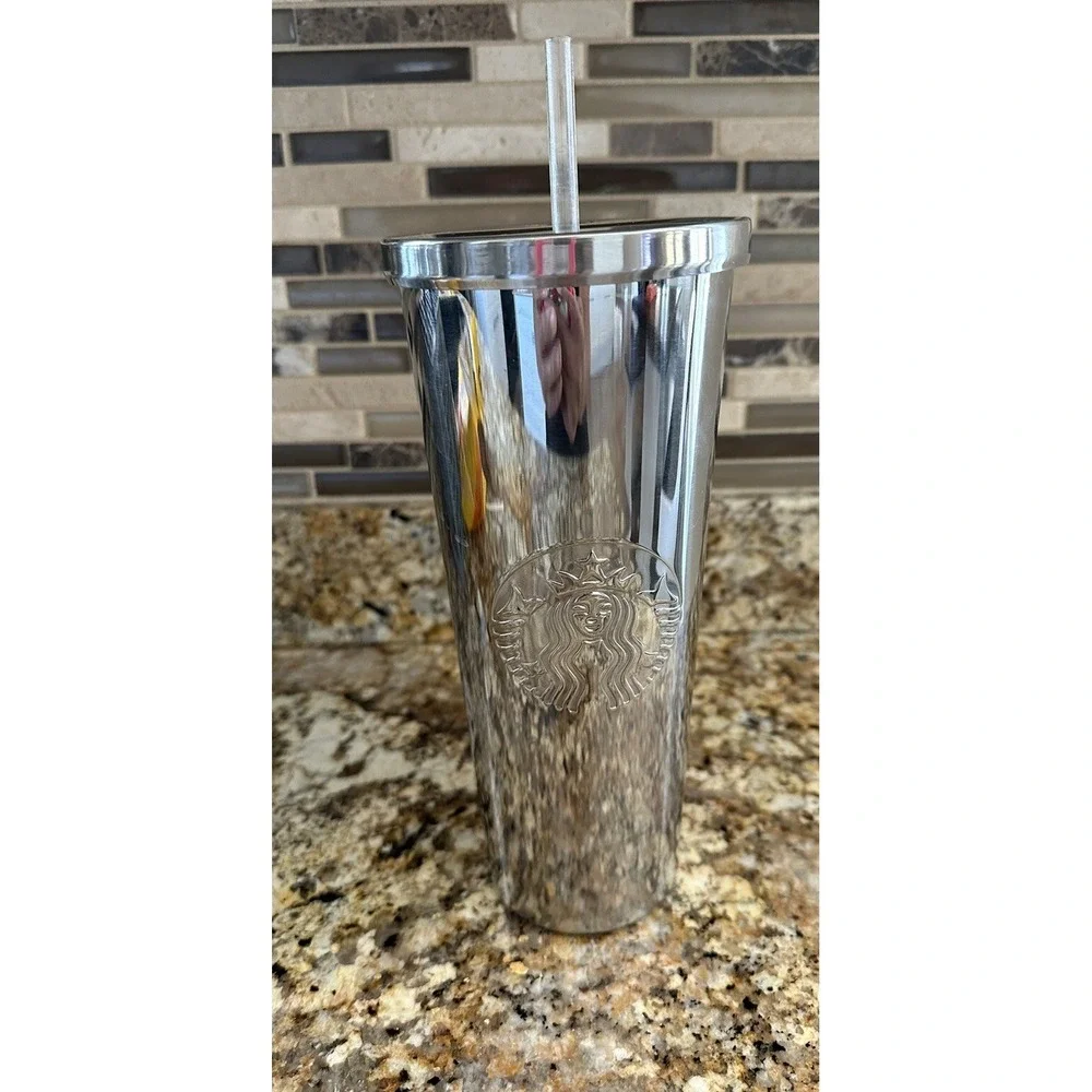 Starbucks Mirror Chrome Tumbler No Straw SKU 11064893